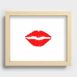 KISS LIPS COMIC Recessed Framed Print