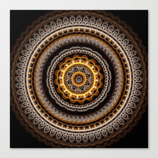 Mandala with tribal patterns Canvas Print