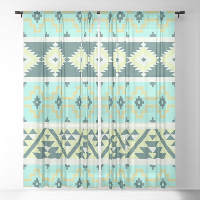 Indian Pattern 14 Sheer Curtain By Design4ustudio Society6