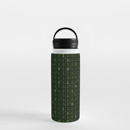 matrix. 0 and 1 numbers Water Bottle