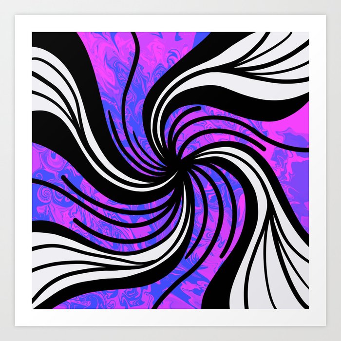 Purple Trippy Art Print