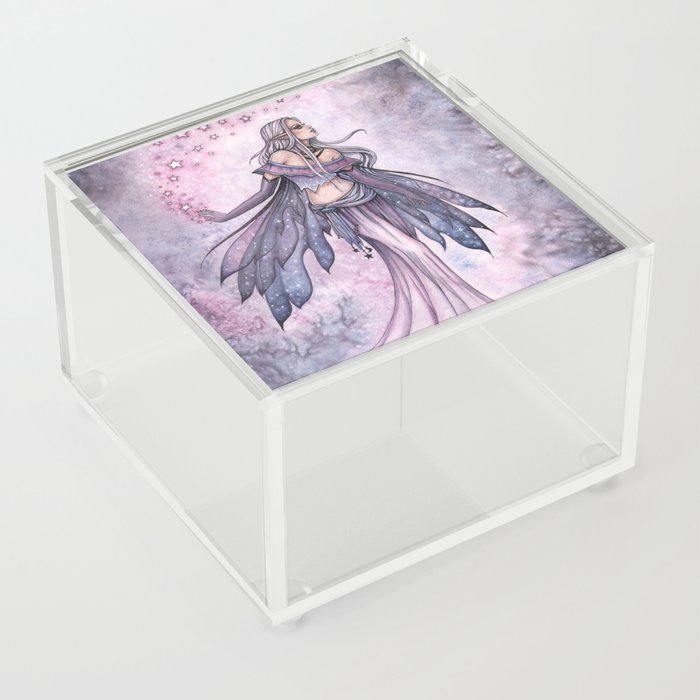 Captured Sky Celestial Fairy Fantasy Art Acrylic Box By Mollyharrisonart