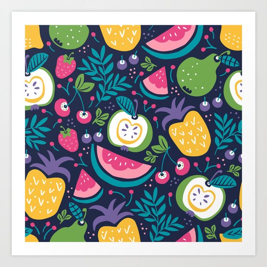 Hello Fruity Art Print
