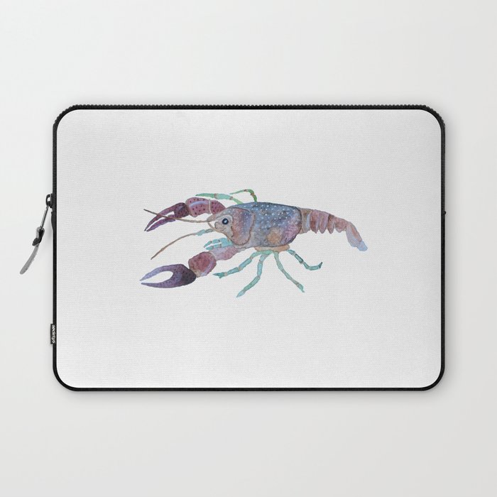 Watercolor Crayfish Laptop Sleeve