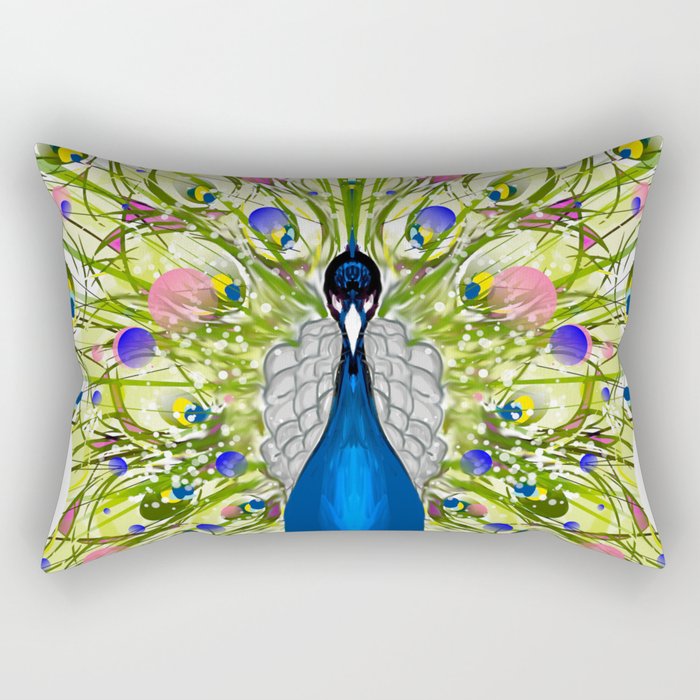 Peacock design Rectangular Pillow
