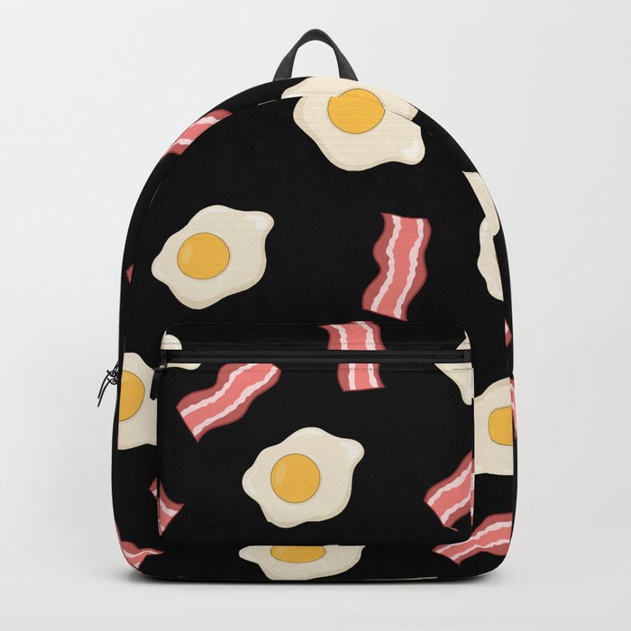 Bacon and Egg Pop Art Pattern Backpack
