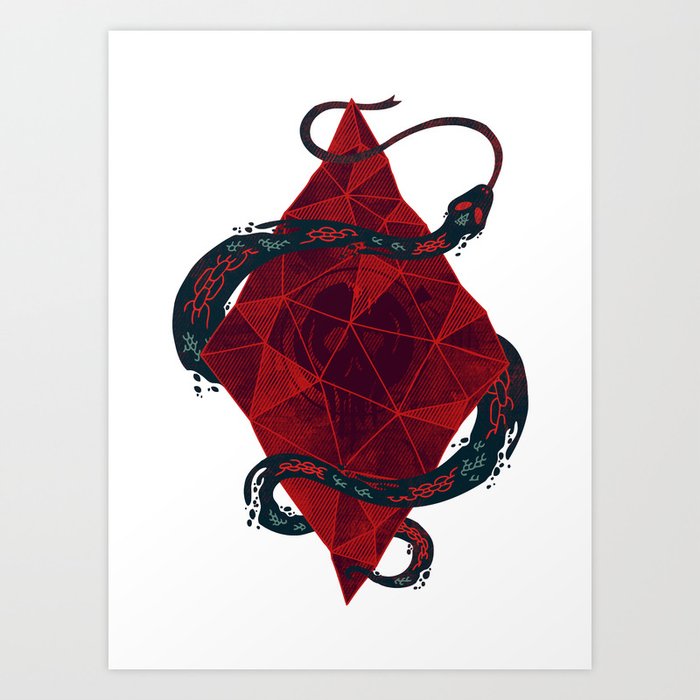 Scarlet Crystal Art Print by Hector Mansilla | Society6