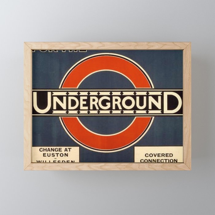 1920 London Underground Poster Framed Mini Art Print