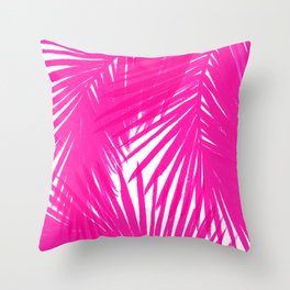 Palms Fuchsia Throw Pillow