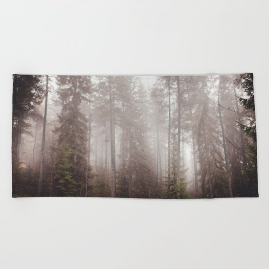 A fogilicious morning Beach Towel