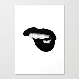Black Lips Canvas Print