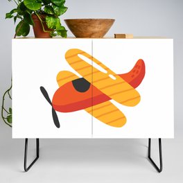 Red Yellow Plane Credenza