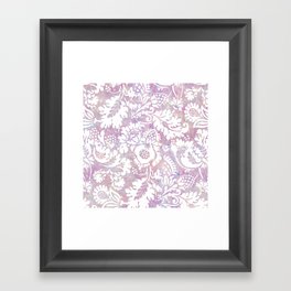 Lilac Boho Floral Framed Art Print