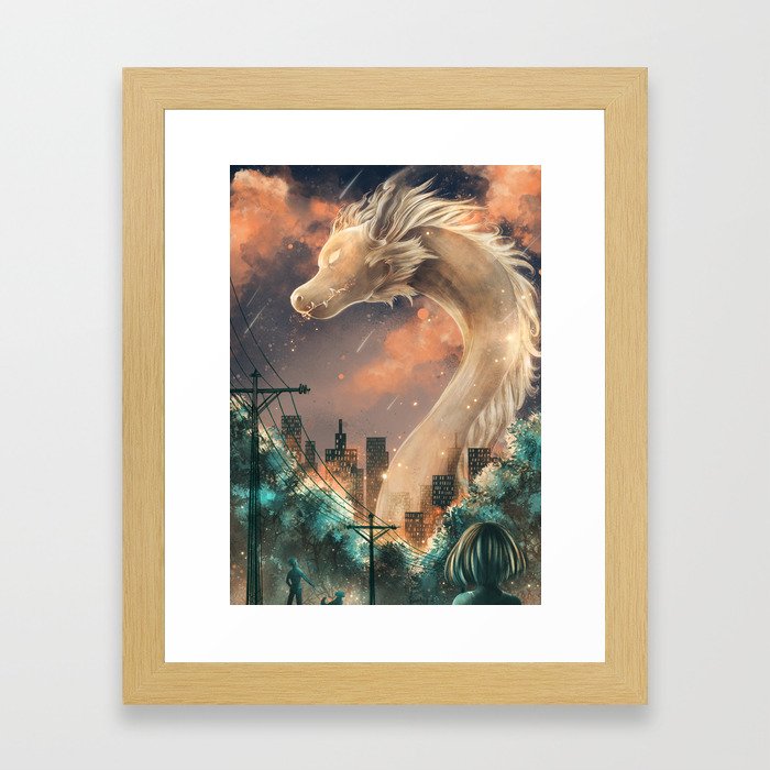 Dragon Ghost Framed Art Print