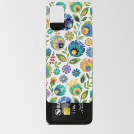 Wycinanki Floral on White Android Card Case
