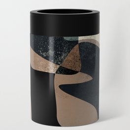 Clay Shapes Black, Teal and Offwhite Can Cooler