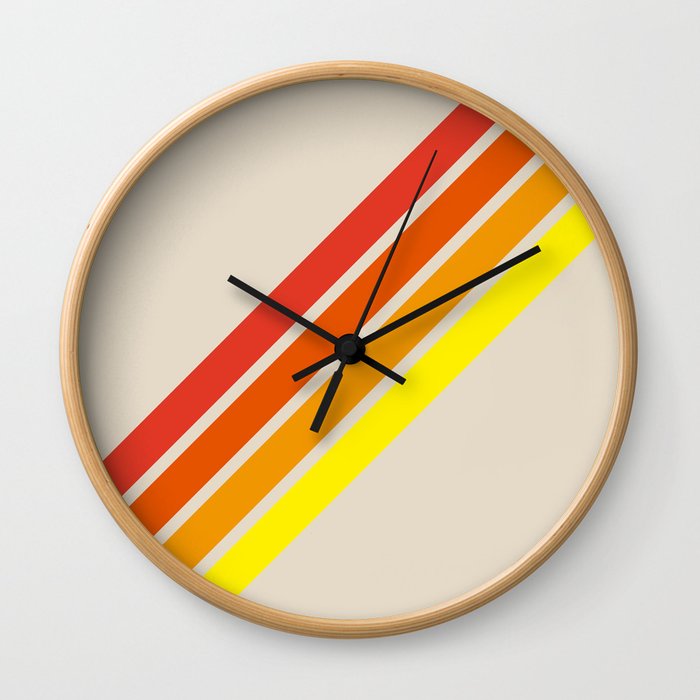 Classic Retro Stripes Alisanus Wall Clock