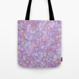 Abstract seamless background of colorful spots like paving stones or mosaic glass. Imitation of artistic watercolor drawing pattern in form of network with multi-colored cells Tote Bag