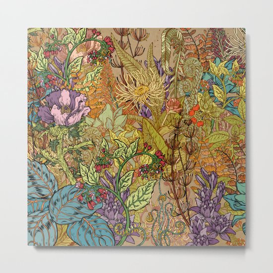Floral Garden Metal Print