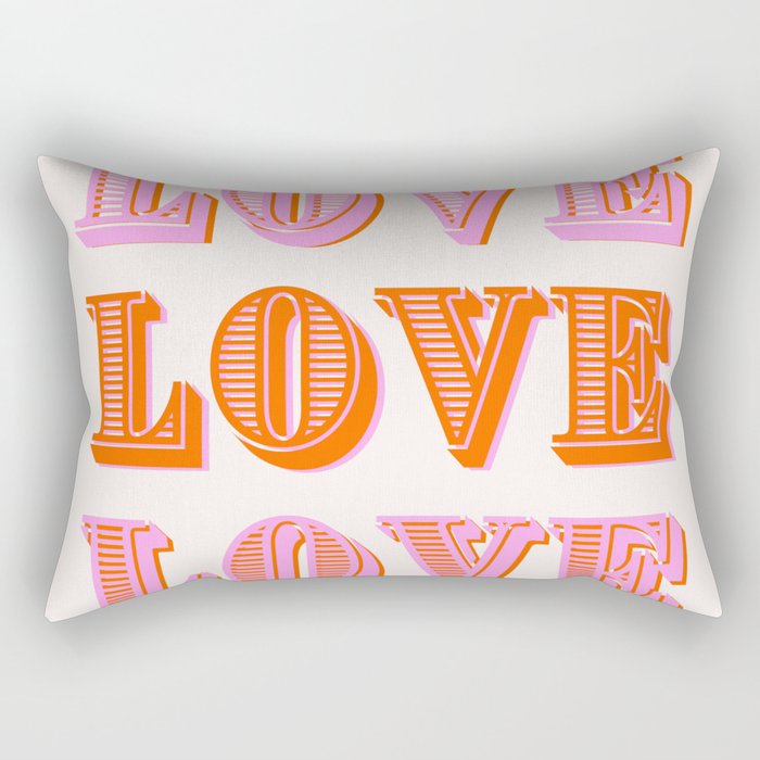 Love Love Love Rectangular Pillow