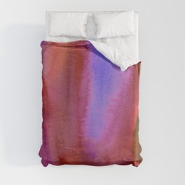 Abstract Watercolor: Lava Lamp (red/purple) Duvet Cover