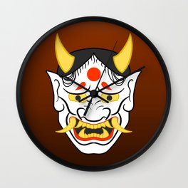 Hannya Mask Wall Clock | Demon, Kamen, Traditional, Oni, Japanese, Nippon, Hannya, Shrine, Ogre, Japan 