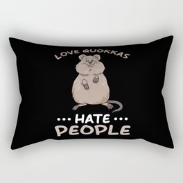 Quokka Love Hate People Rectangular Pillow