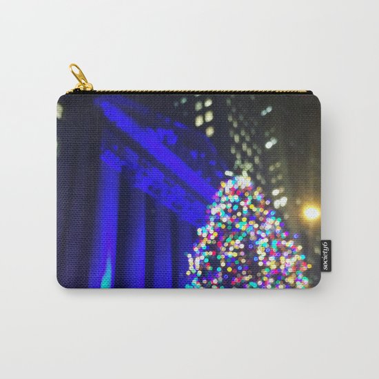 Wall Street Christmas, NYC Holiday Tree Lights Carry-All Pouch