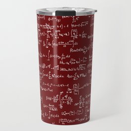 Math Equations // Maroon Travel Mug