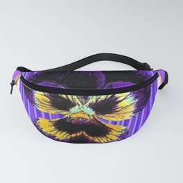 LILAC PURPLE PANSY FLOWER DESIGN Fanny Pack