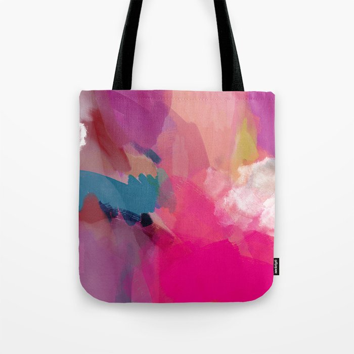 PINK abstract landscape Tote Bag