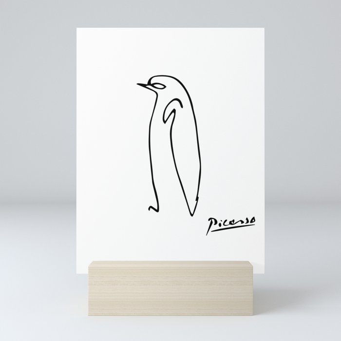 Pablo Picasso Penguin Artwork Shirt, Sketch Reproduction Mini Art Print