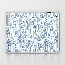 Pastry Tools in Blue and White Laptop Skin