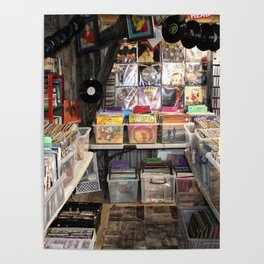 The Old Vintage Vinyl Record Store  Poster