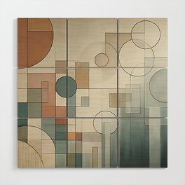 Abstract Shapes Wood Wall Art