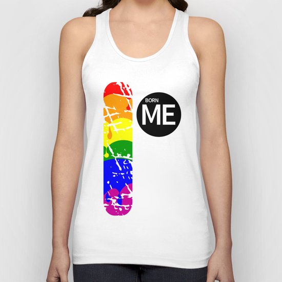 Freedom flag Rainbow Born Me Unisex Tank Top