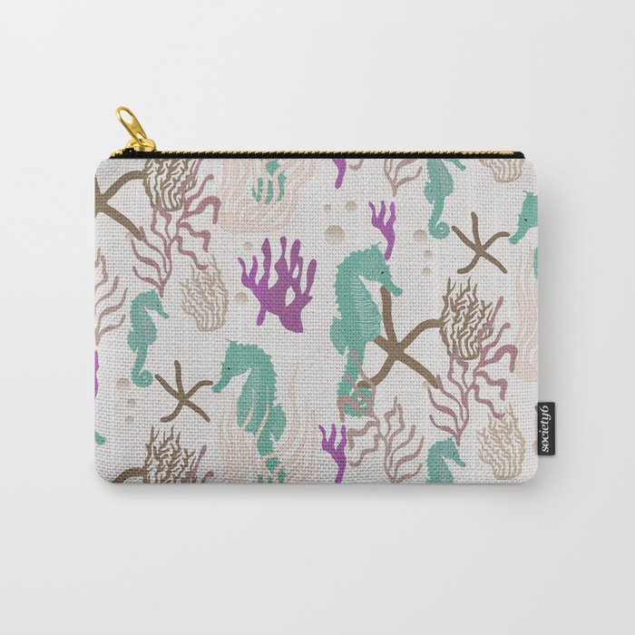 Sea life seahorse pattern Carry-All Pouch