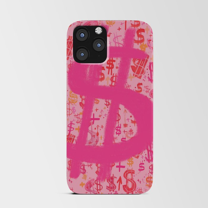 Pink Dollar Signs iPhone Card Case