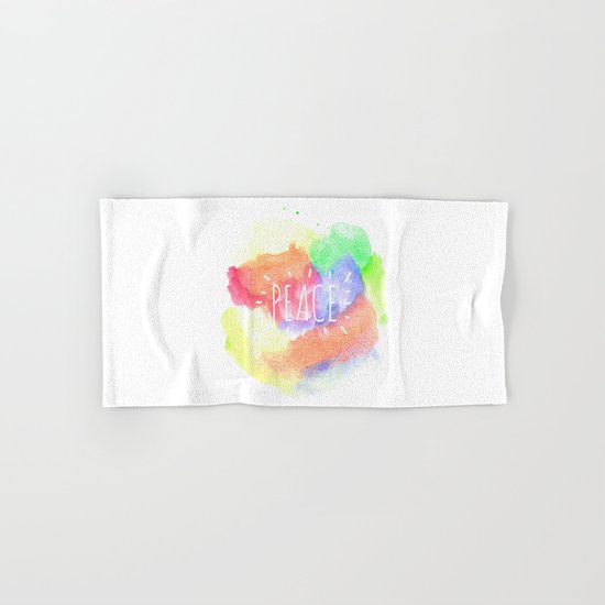 peace watercolour Hand & Bath Towel