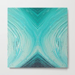 Ocean View Metal Print | Digital, Abstract, Sea, Acrylic, Waves, Water, Blue, Painting, Trippy, Mirrow 