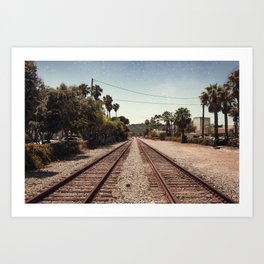 Rail Gazing Santa Barbara Art Print