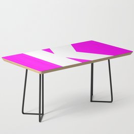 K (White & Magenta Letter) Coffee Table