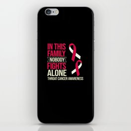 Head and Neck Throat Cancer Ribbon Survivor iPhone Skin