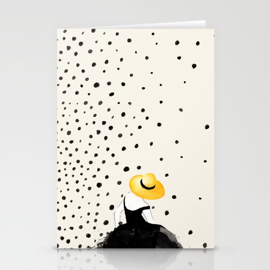 Polka Rain II Stationery Cards