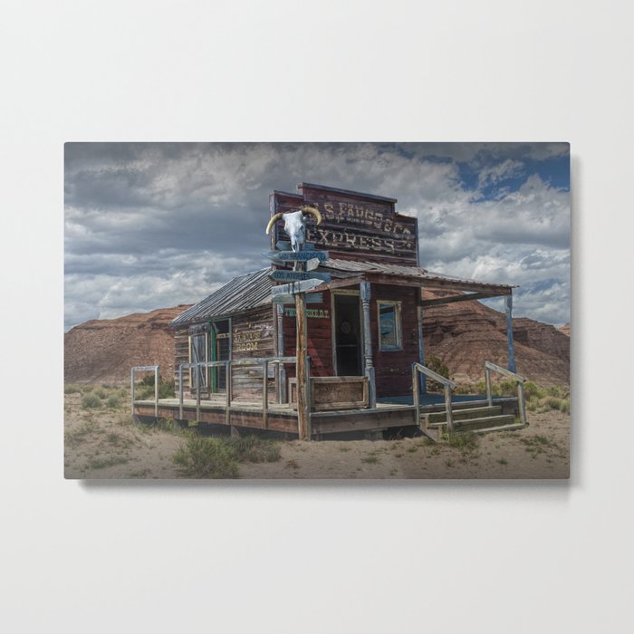 Wells Fargo Express Office Station on the Western Frontier Metal Print