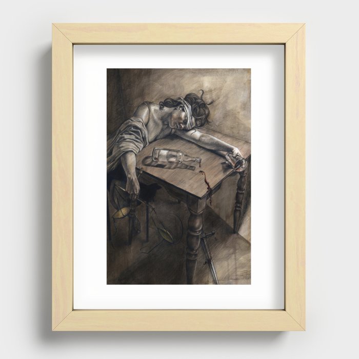Lady Justice Recessed Framed Print