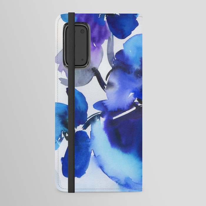 blue stillife: poppies Android Wallet Case