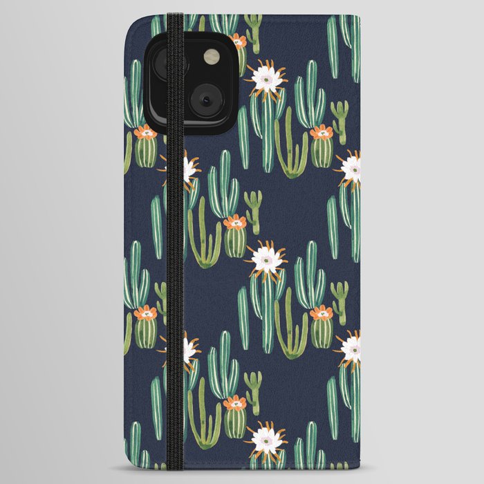 Dark Cactus Desert iPhone Wallet Case