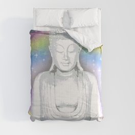 Buddha and Rainbow Comforter