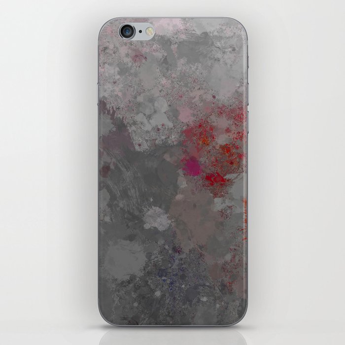 Rich orange red and grey iPhone Skin
